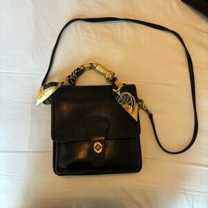 Coach Vintage '94 Willis Station Black Leather Bag